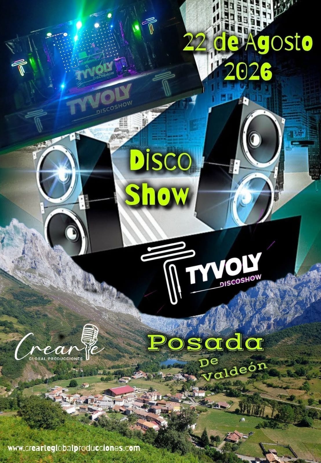 macro disco Tyvoly Discoshow Posada de Valdeón 2026